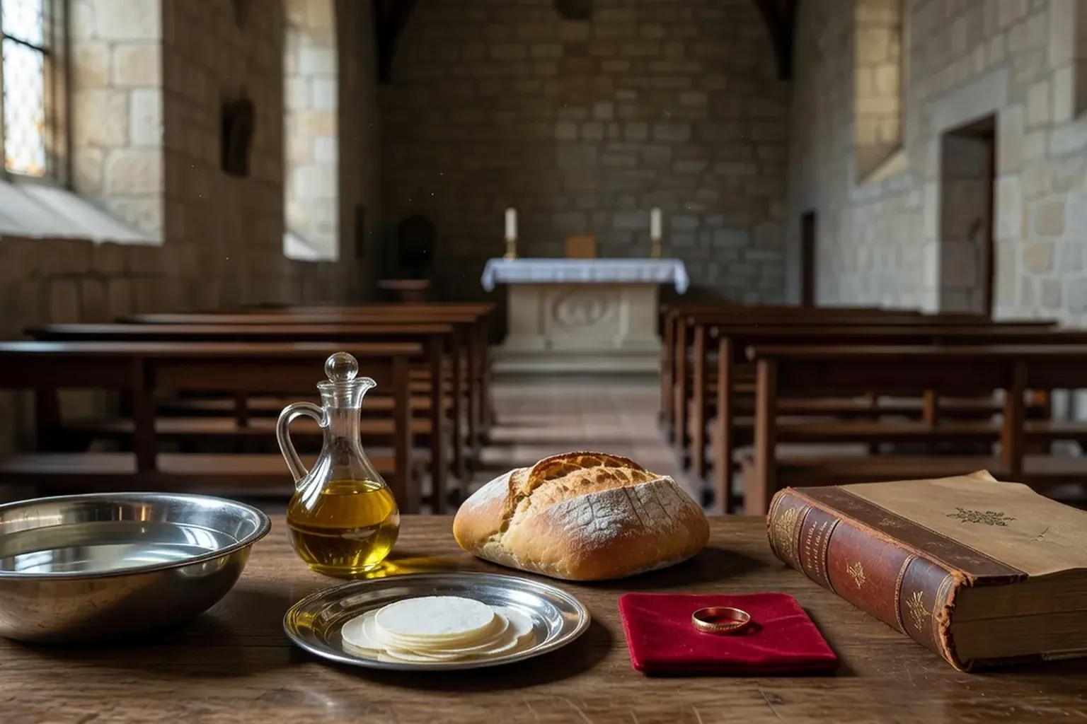 Vitrail représentant la dernière Cène — le Christ rompant le pain au milieu des apôtres dans la lumière du soir